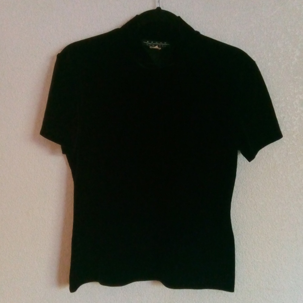 Behar Black Velvet-like short sleeve tshirt, large